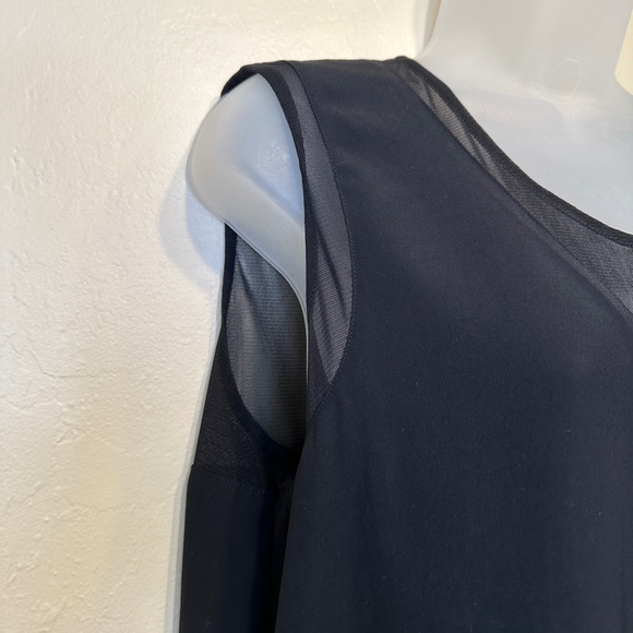 Helmet Lang Designer Mesh Details Lightweight Sleeveless Top Blouse - Picture 5 of 12